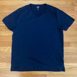 Old Navy Tshirt Adult XL Blue Vneck Soft Washed Short Sleeve Tee Casualwear